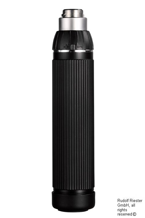 Batteriegriff Typ C rheotronic, schwarz verchromt, für 2 Batterien Typ C oder