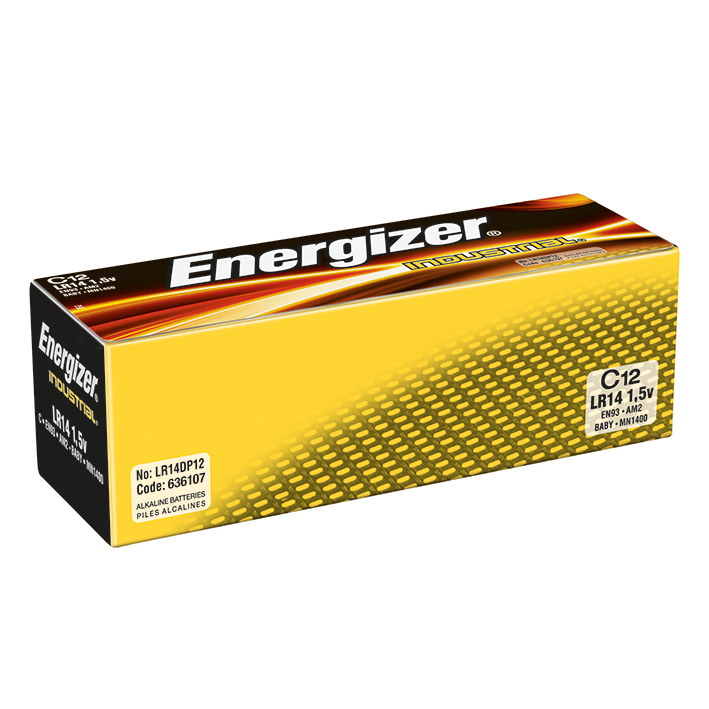 Energizer Industrial Batterien Baby C LR14 1,5 V  (12er-Pack)