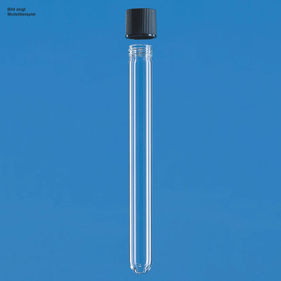 Kulturröhrchen, AR-Glas, 10 ml, 16 x 100 mm, mit Schraubkappe PP