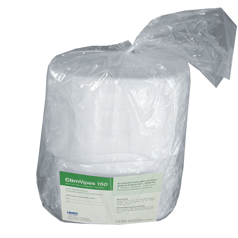 ClinWipes 150, Einmal-Vliestücher, Nachfüllbeutel (2 x 150 Tücher)