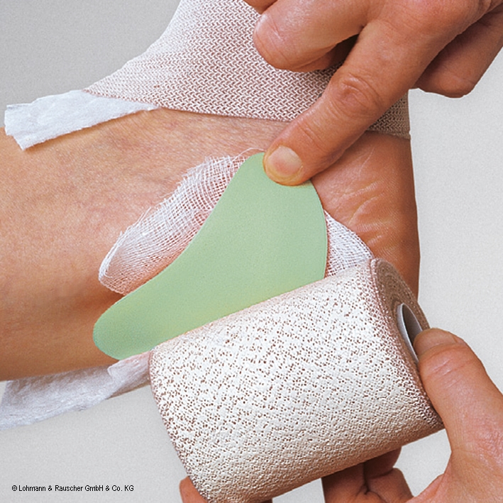 Komprex-Schaumgummi-Binde weiß, Stärke 1 cm, 2 m x 8 cm