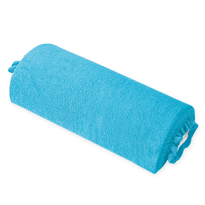 Nackenrollenbezug Frottee türkisblau, für Halbrollen 40 cm