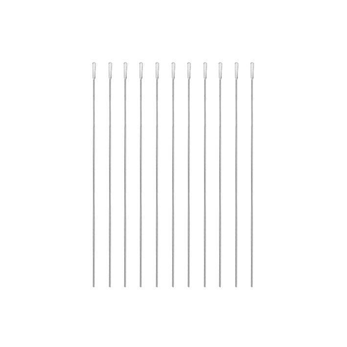 Wattestäbchen Aluminium, steril, 15 cm, Ø 1 mm, Wattekopf Ø 2 mm (100 Stck.)