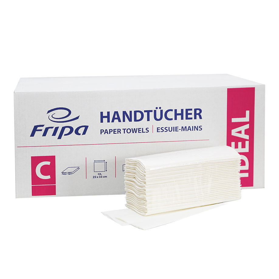 Fripa - Papierhandtücher Ideal 1-lagig hochweiß 25 x 33 cm (20 x 180 Stck.)