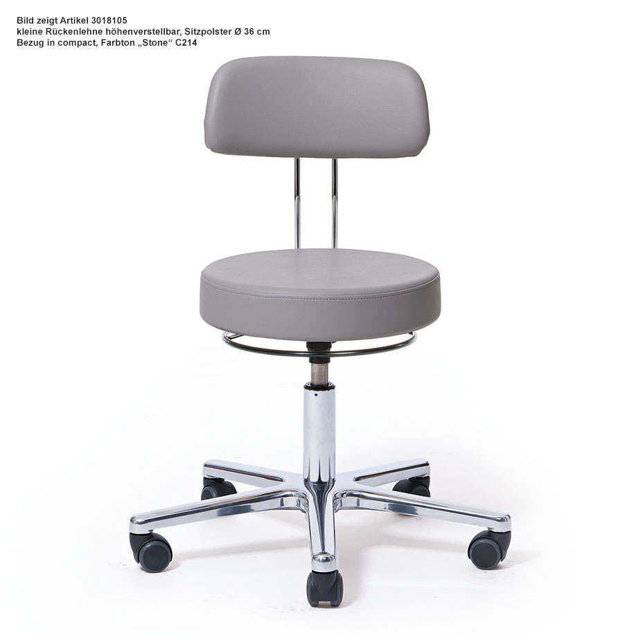 Arbeitsstuhl mit kleiner Rückenlehne Höhenverstellung 49 - 61 cm