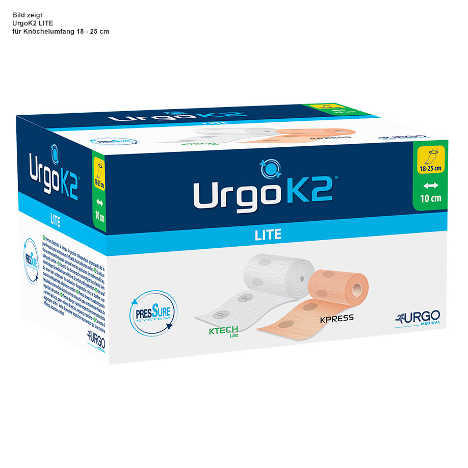 UrgoK2 Lite Kompressionssystem, Knöchelumfang 18-25cm, Bindenbreite 10cm