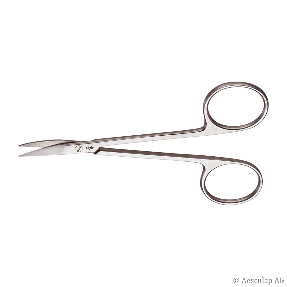 feine Schere, gebogen, spitz/spitz, 11 cm