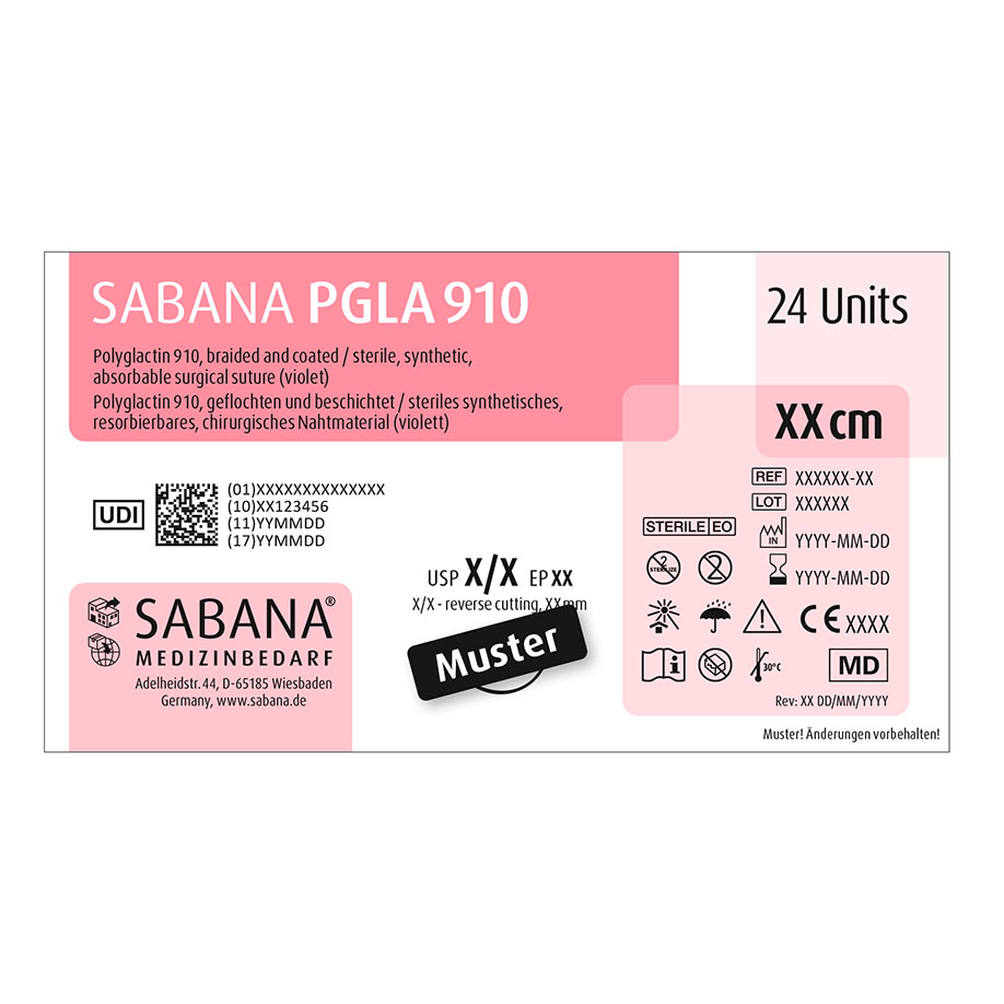SABANA PGLA 910 1=4 violett Nahtmaterial Fadenlänge 70 cm (24 Stck.)