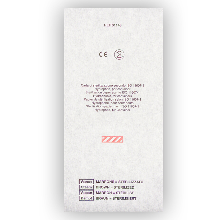 Containerfilter 11,8 x 23,5 cm, mit Dampf-Indikator spitze Ecken (200 Stck.)