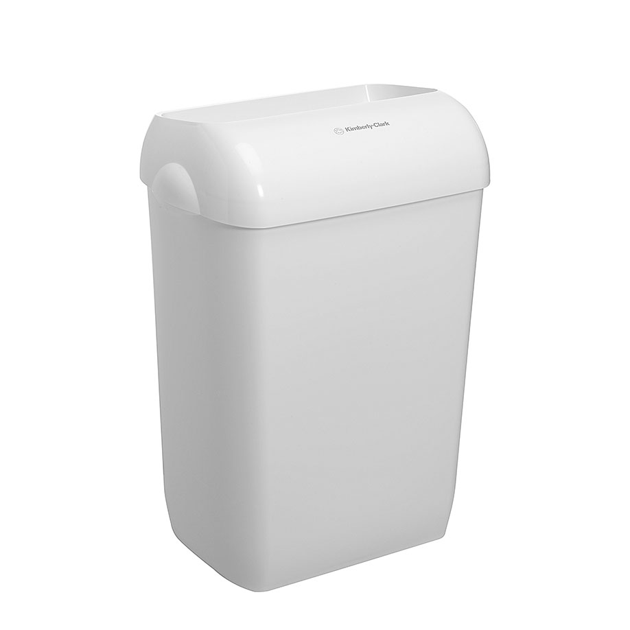 Aquarius Abfallbehälter Kunststoff weiß, 43 Ltr., 56,9 x 42,2 x 28,7 cm (2 Stck.)