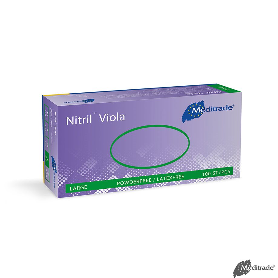 Nitril Viola U.-Handschuhe PF, latexfrei unsteril, Gr. L (100 Stck.)