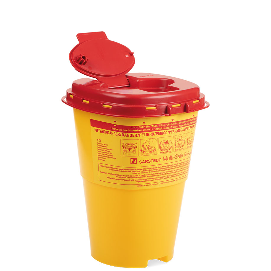 *Kanülenabwurfbehälter 3,0 Ltr. Multi-Safe twin plus 3000 -ausser Handel-/Alternative: SAR 77.3884.230