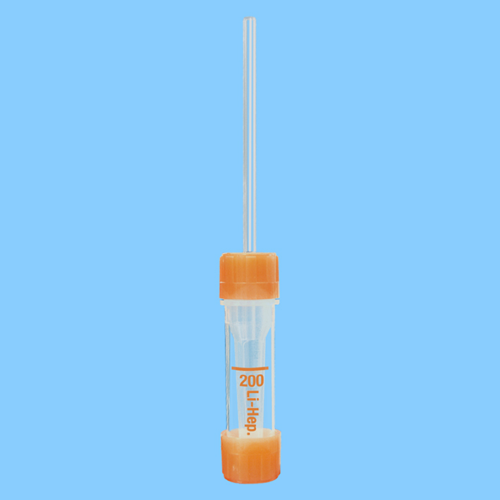 Microvetten 200 µl Lithium-Heparin, orange EU-Code, Aufdruck (100 Stck.)