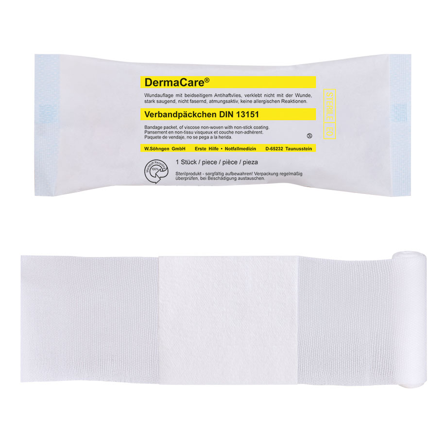 DermaCare Verbandpäckchen DIN 13151 klein, steril