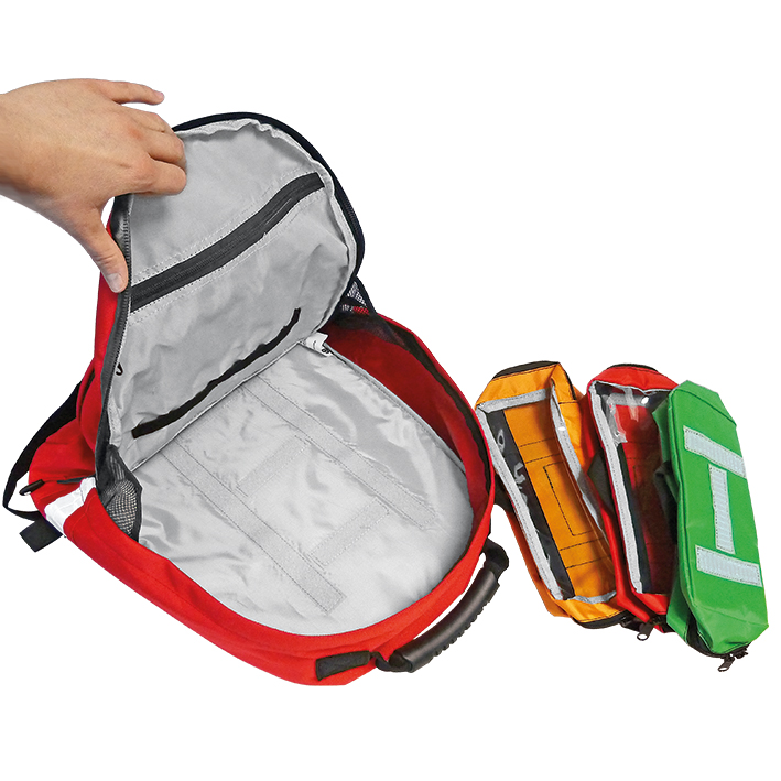Notfallrucksack ''WasserStopp'' ratiomed klein, rot