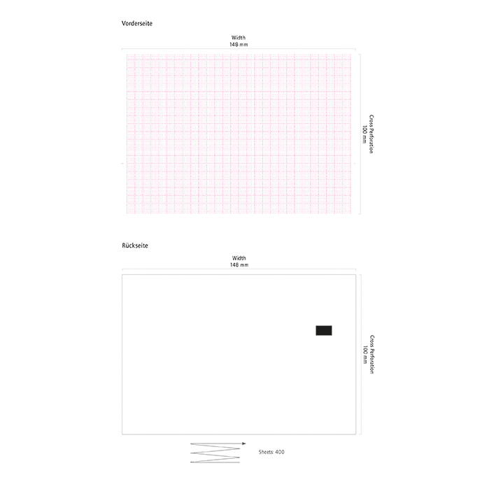Siemens EKG-Papier Sicard 460, 148 mm x 100 mm (400 Bl.)