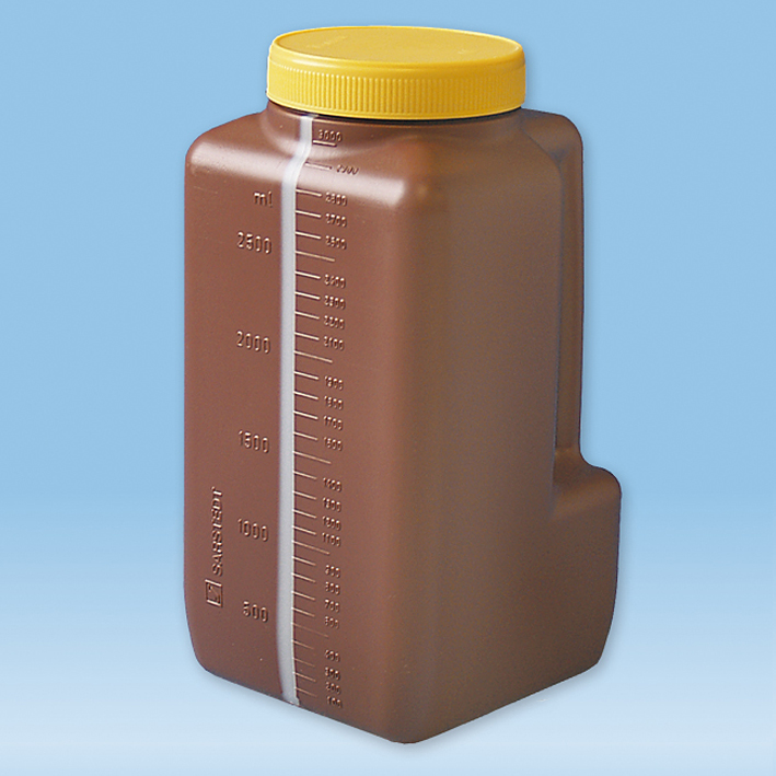 Urinsammelflaschen 3,0 Ltr. mit transparentem Sichtstreifen (30 Stck.)