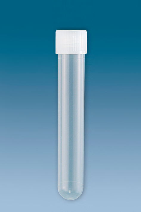 PP-Röhrchen 13 ml, 101 x 16,5 mm, mit montiertem Verschluss