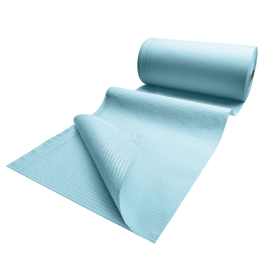 Patientenumhänge Tissue/PE, 53 x 60 cm, ice blue (80 Stck.)
