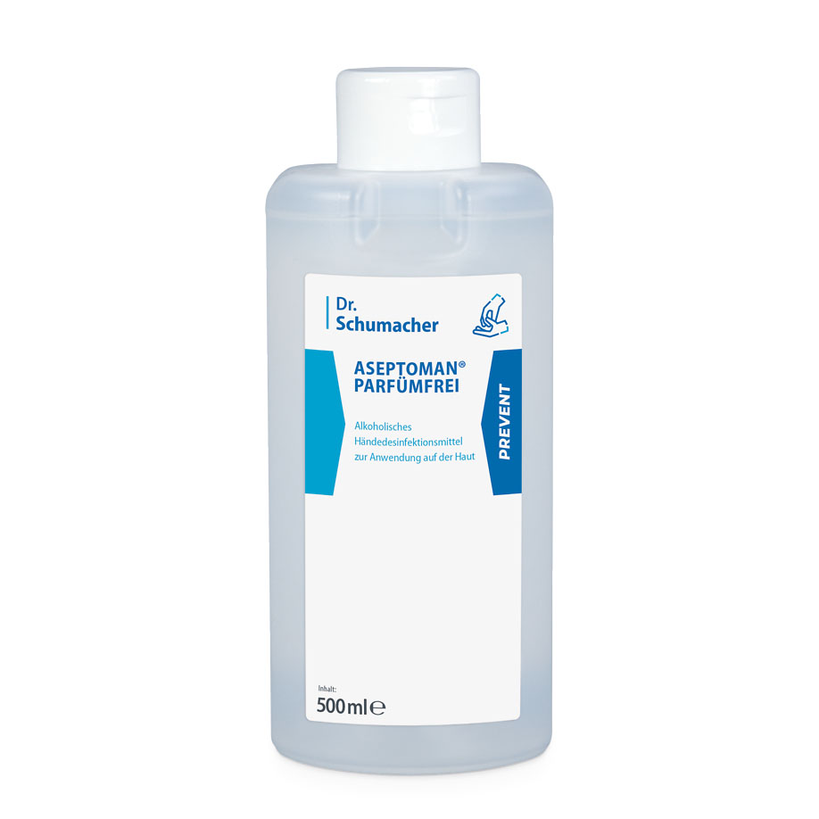 Aseptoman parfümfrei 500 ml Spenderflasche Händedesinfektion