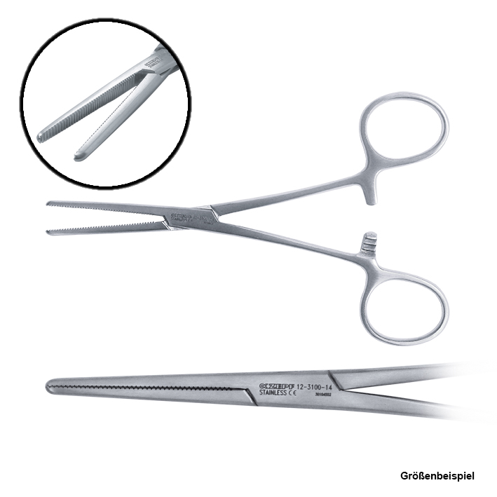 ROCHESTER PEAN Arterienklemme, gerade, gerieft, 26 cm