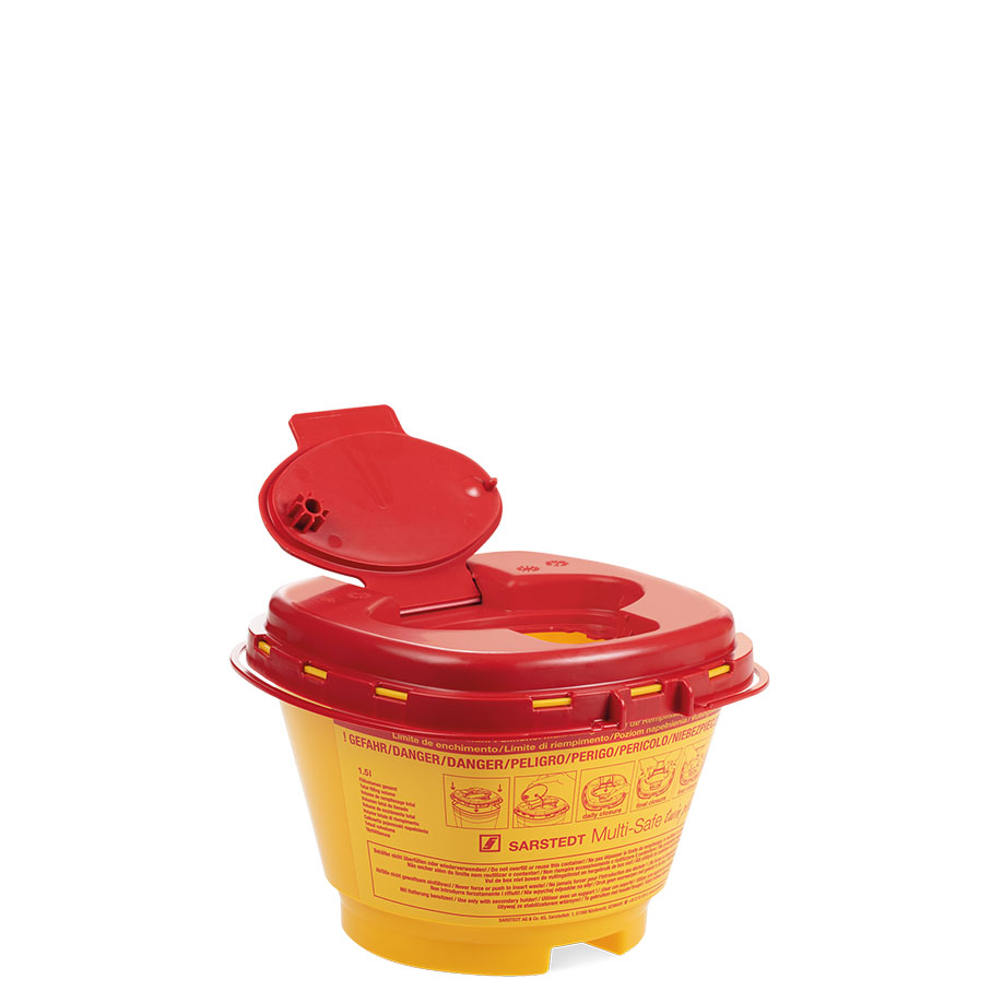 Kanülenabwurfbehälter 1,5 Ltr. Multi-Safe twin plus 1500