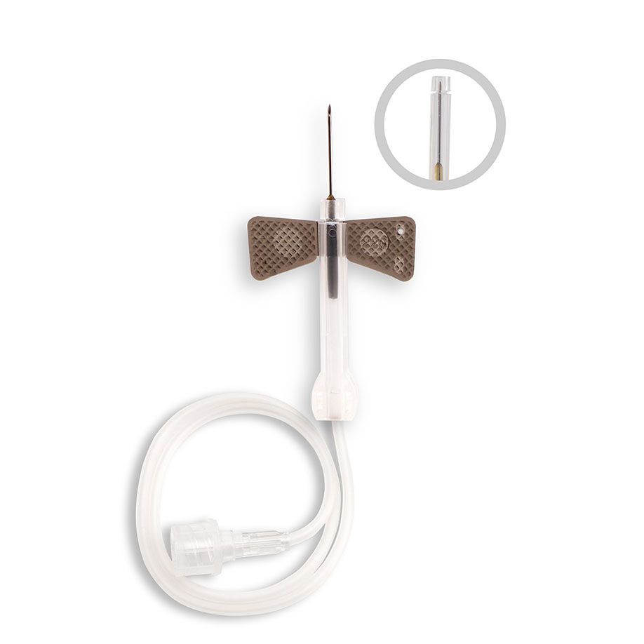 ECOFLO safety Perfusionsbestecke 22 G, 0,7 x 19 mm, schwarz (100 Stck.)