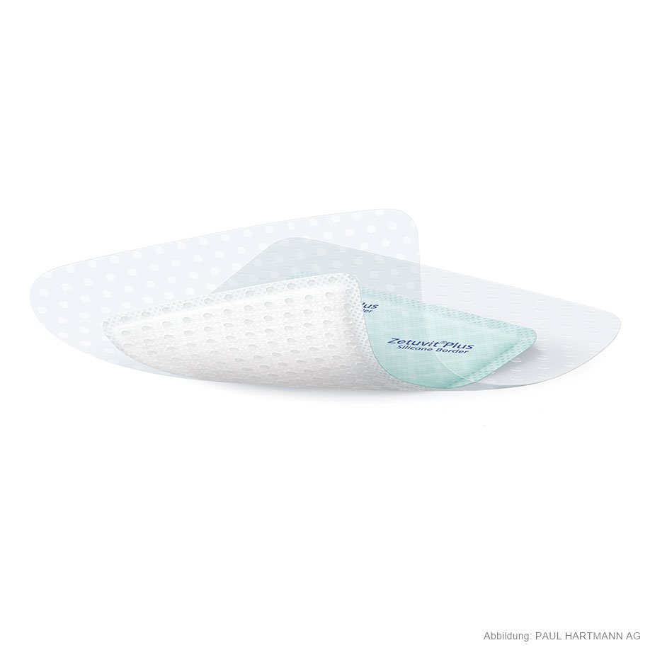 Zetuvit Plus Silicone Border Saugkompressen 15 x 25 cm (10 Stck.)