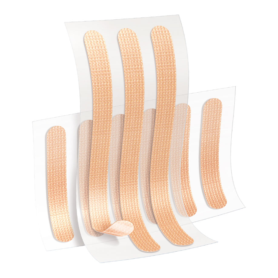 Leukoplast wound closure Strip hautfarben (9 Streifen in 2 Größen)