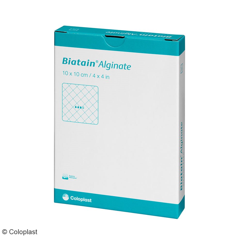 Biatain Alginate Kompressen, steril, 10 x 10 cm (10 Stck.)