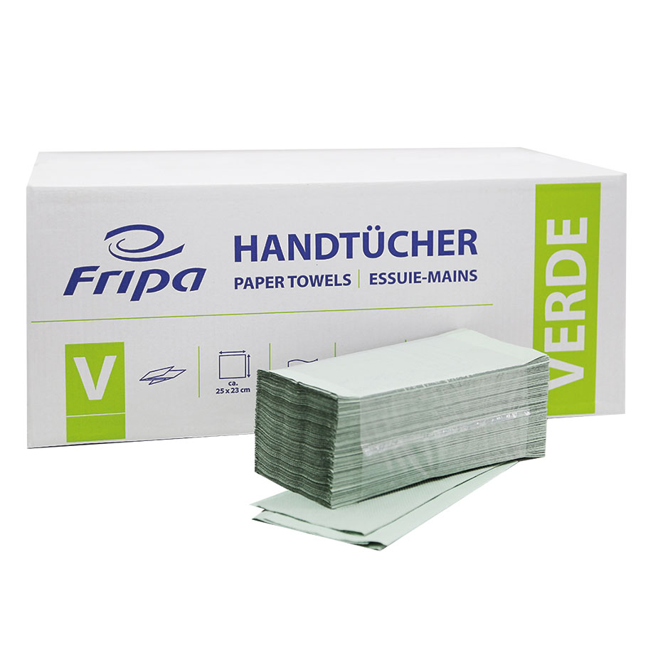 Fripa - Papierhandtücher Verde 1-lagig grün 25 x 23 cm (20 x 250 Stck.)