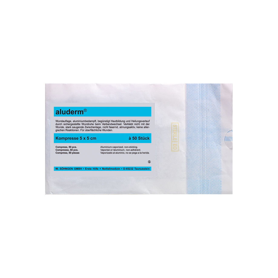 aluderm-Kompressen steril ca. 5 x 5 cm (50 Stck.)