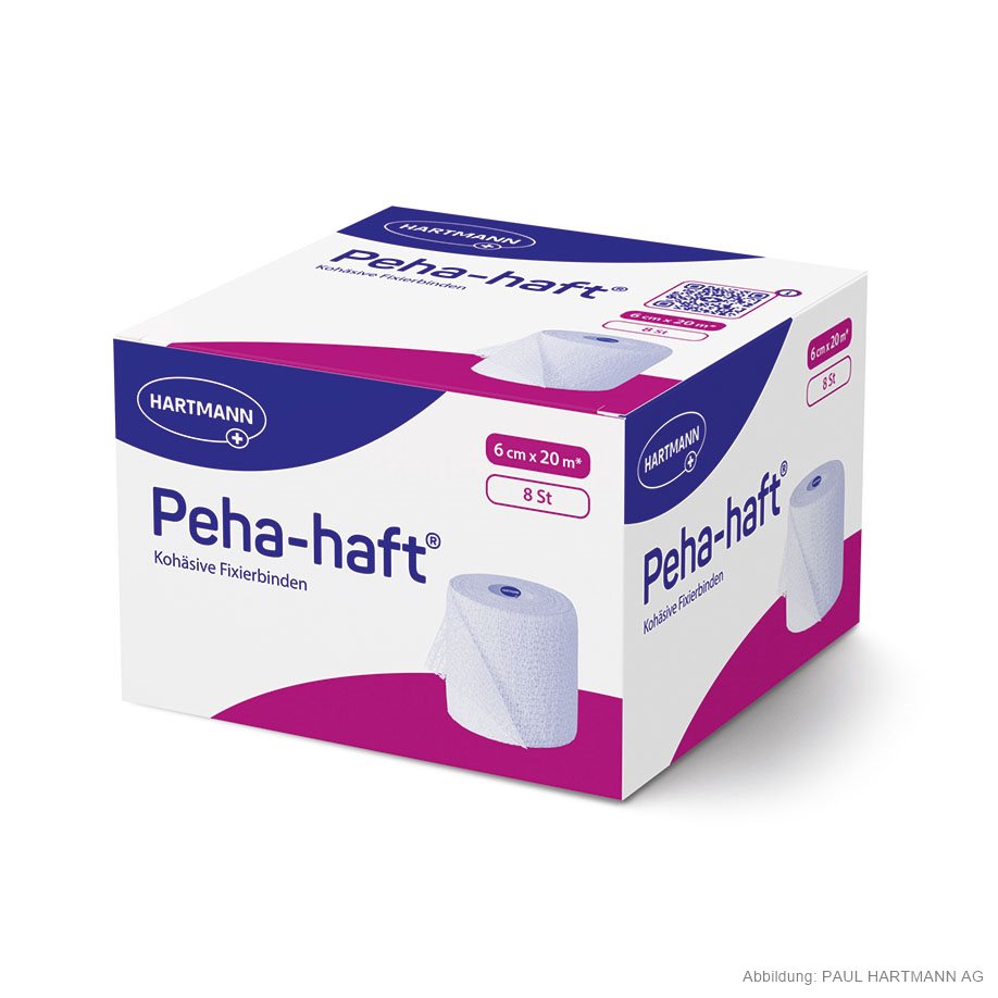Peha-haft Fixierbinden 20 m x 6 cm, lose (8 Rl.)