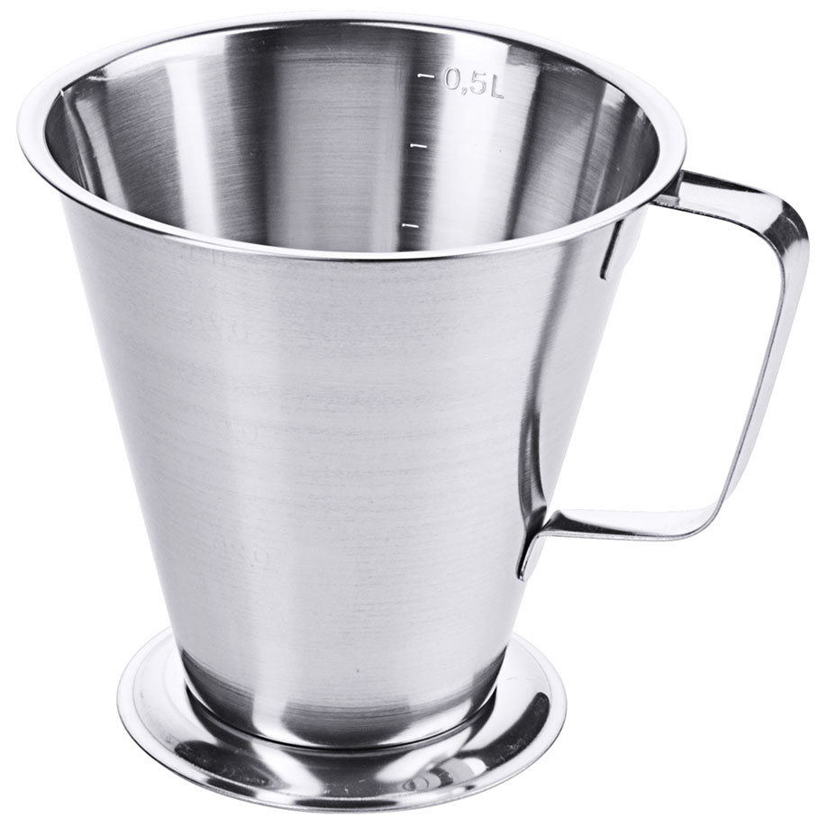 Messbecher mit Fuß, 0,5 Ltr., Höhe 11 cm
