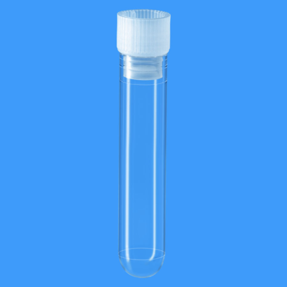 PS-Röhrchen 3,5 ml, 55 x 12 mm, steril m.montiertem Eindrückstopfen (100 Stck.)