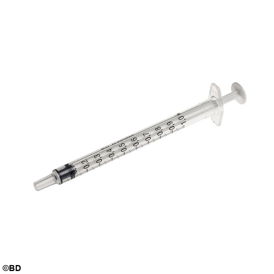 BD Plastipak Tuberkulinspritzen 1 ml, Luer, ohne Kanüle (120 Stck.)