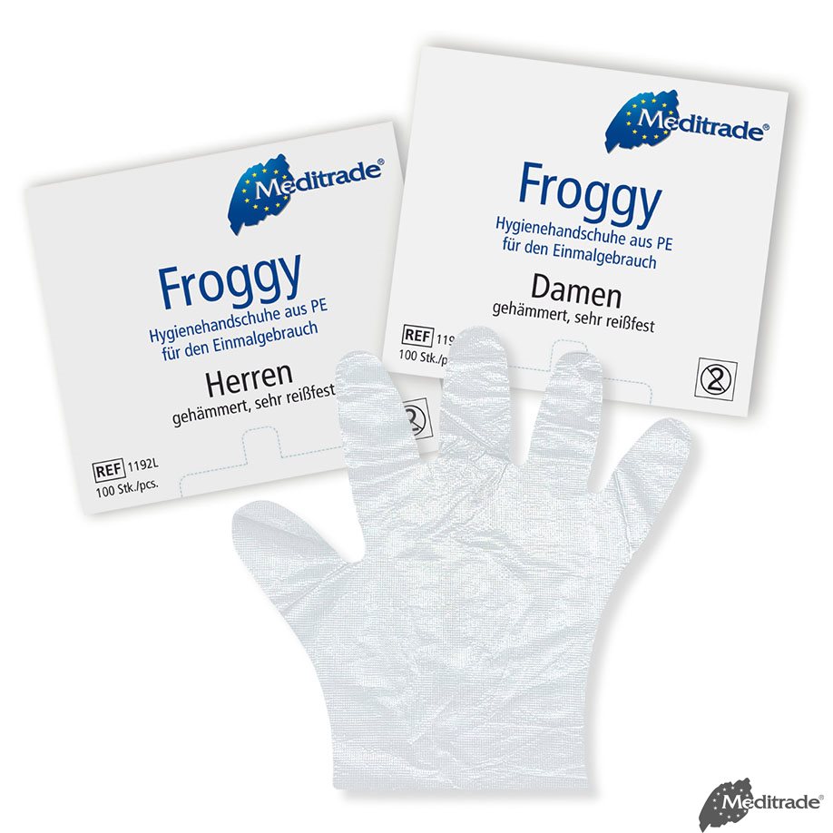 Froggy PE-Handschuhe, Damen (100 Stck.)