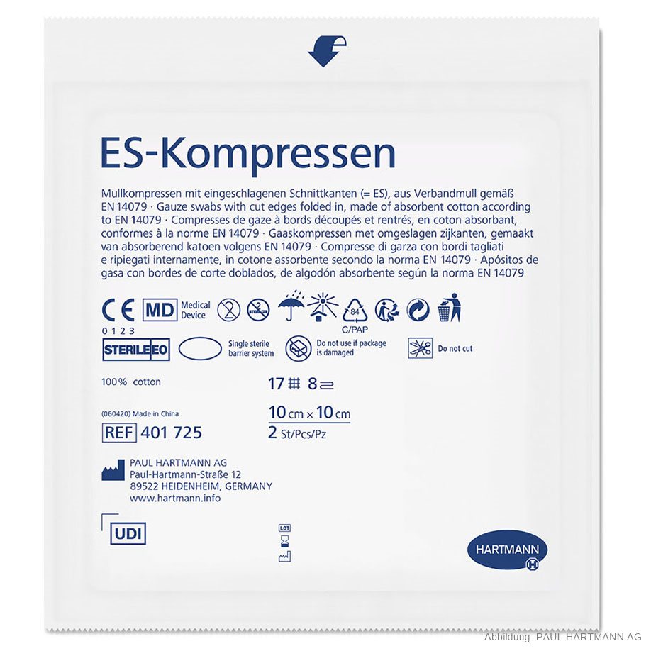 ES-Kompressen steril 8-fach 10 x 10 cm (25 x 2 Stck.)