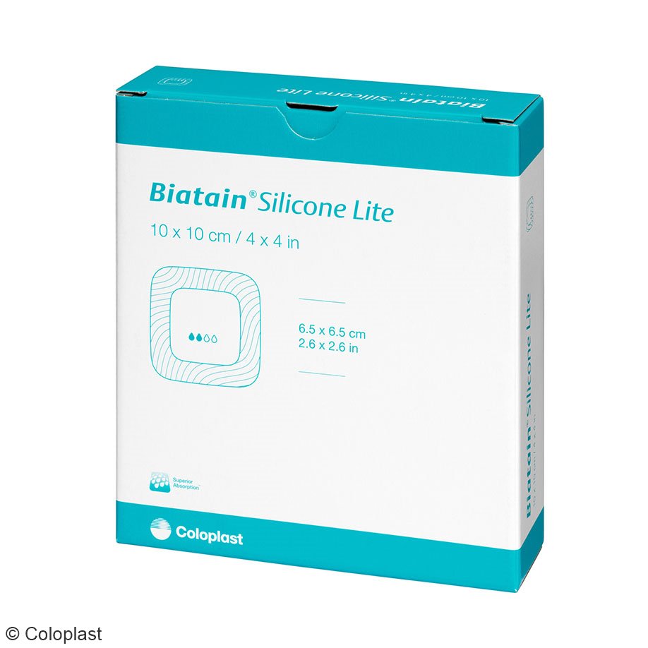 Biatain Silicone Lite Schaumverband steril, 10 x 10 cm (10 Stck.)