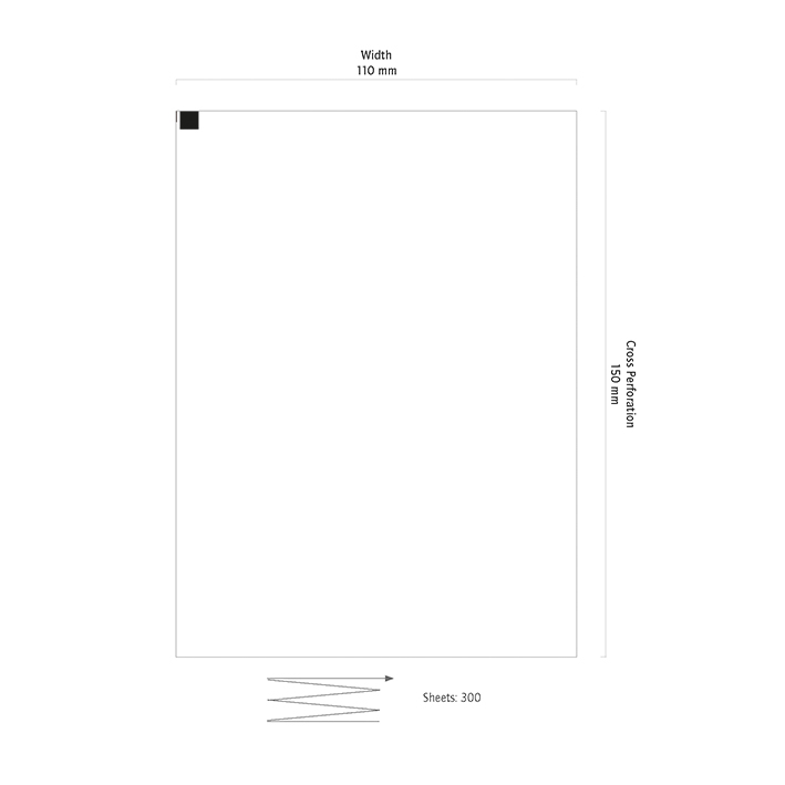 Nihon Kohden EKG-Papier EMG 110 mm x 150 mm (300 Bl.)