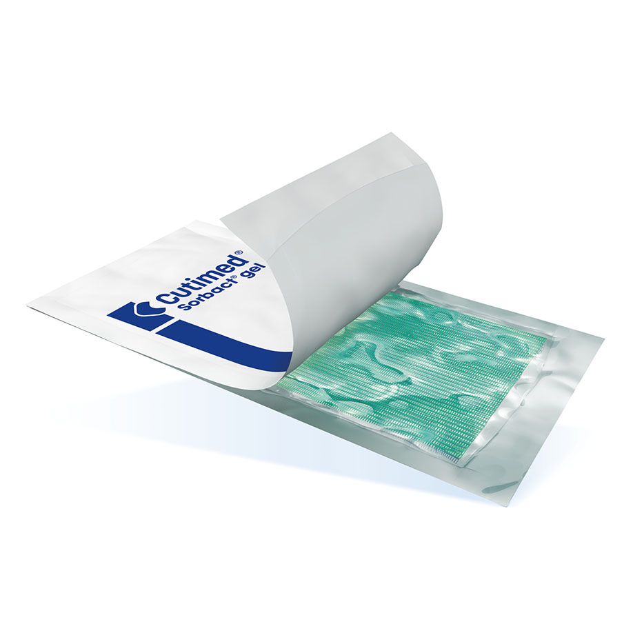 Cutimed Sorbact Gel-Kompresse, 7,5 x 15 cm, steril
