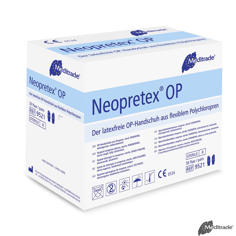Neopretex OP-Handschuhe, PF, steril, Gr. 8 (50 Paar)