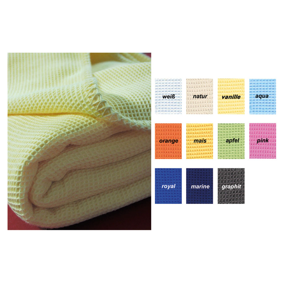 Waffelpiqué-Decke mais, 150 x 210 cm