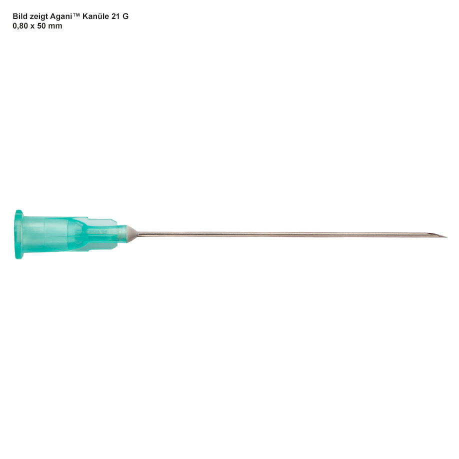 Agani Sonderkanülen 21 G x 2'' 0,80 x 50 mm, grün (100 Stck.)