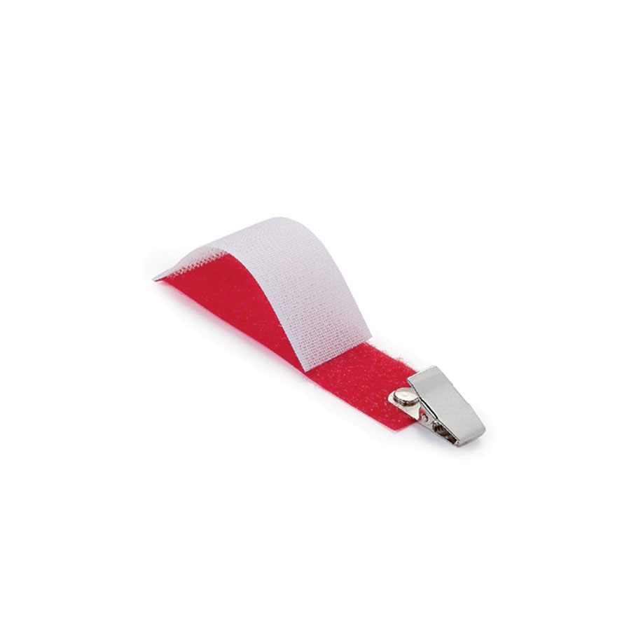 Universal-Schlauchhalter ratiomed OP-FIX mit Clip weiß/rot, 9,5x2,5 cm (25 Stck.)