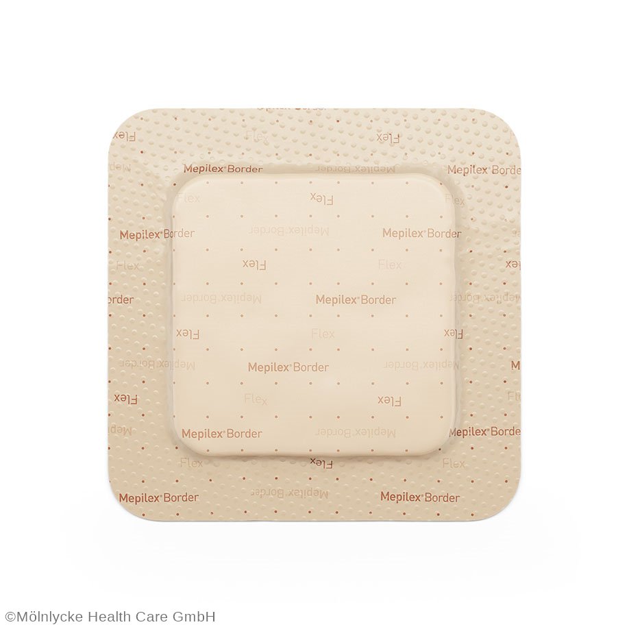 Mepilex Border Flex Schaumverband steril 12,5 x 12,5 cm, mit Haftrand (10 Stck.)