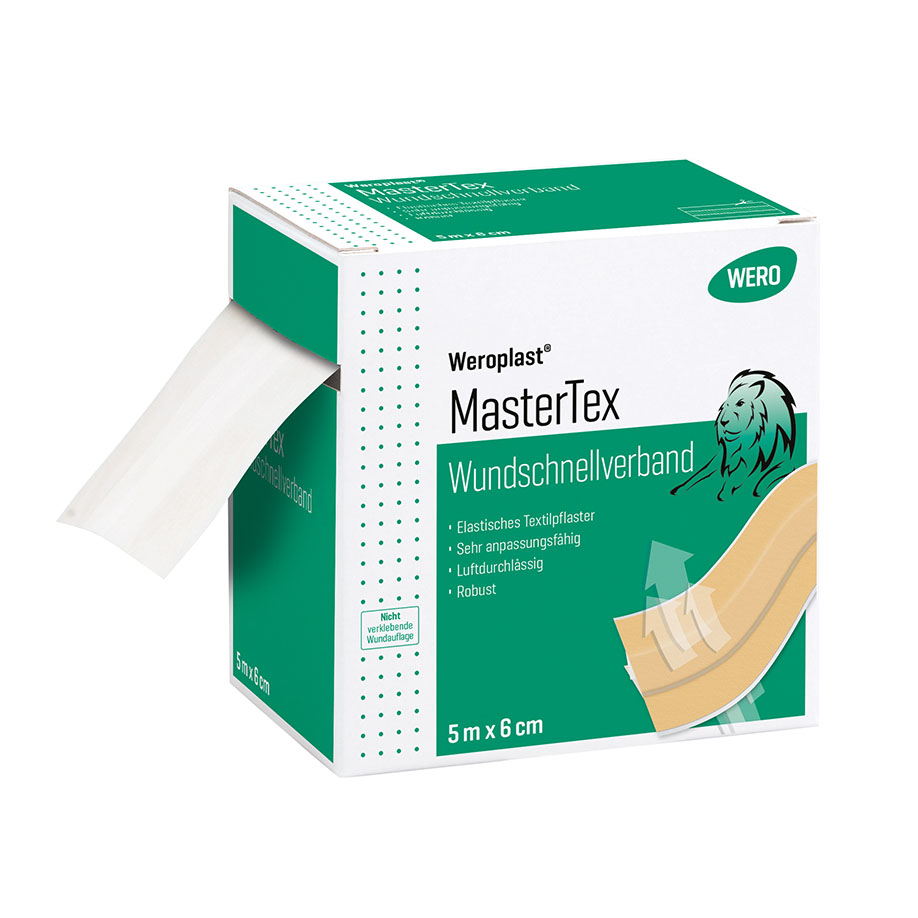 Weroplast MasterTex Wundschnellverband hautfarben 5 m x 6 cm