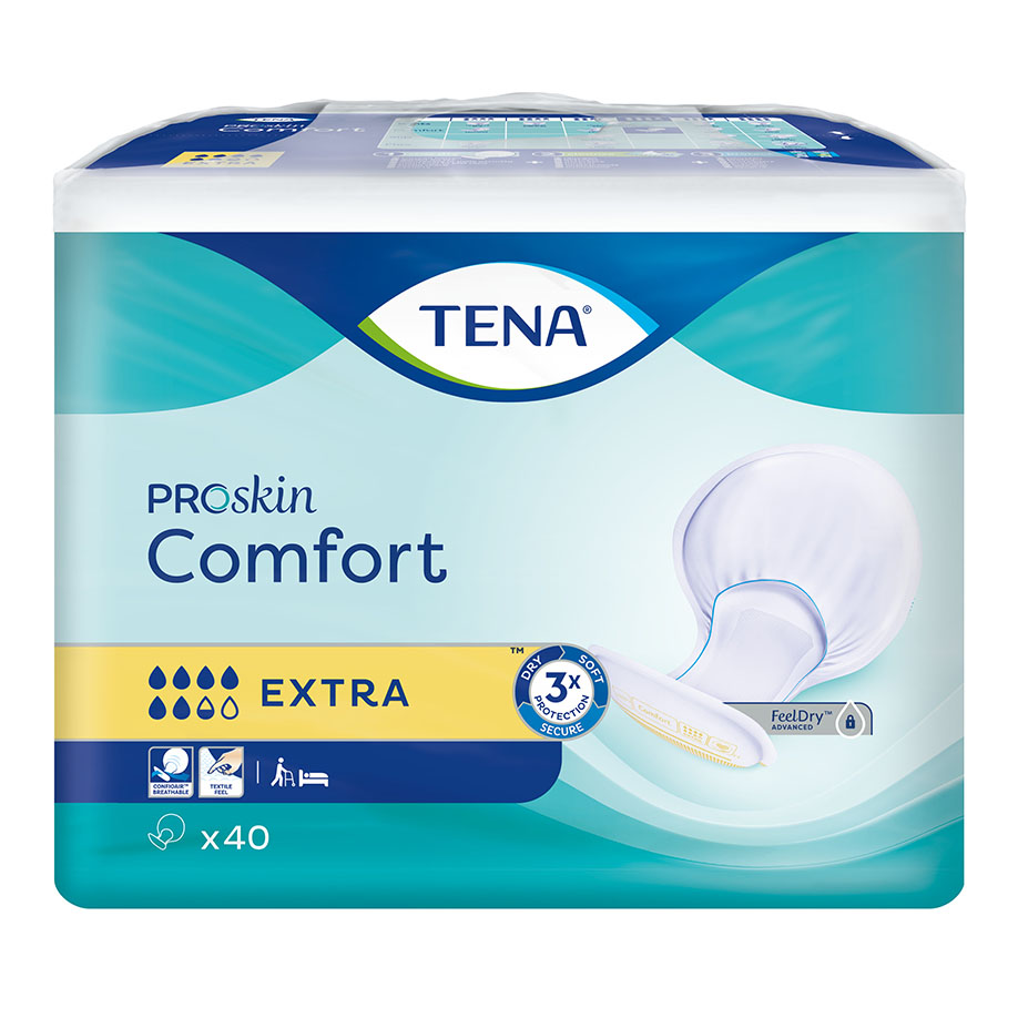 TENA Comfort Extra gelb, Inkontinenzeinlagen (2 x 40 Stck.)