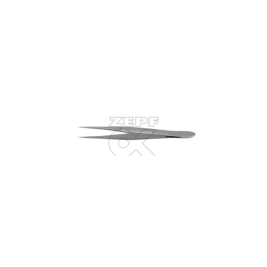 Splitterpinzette, gerade, gerieft, 9 cm