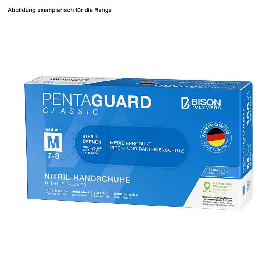 PENTAGUARD Classic Nitrilhandschuhe, blau, Gr. XL, unsteril (90 Stck.)